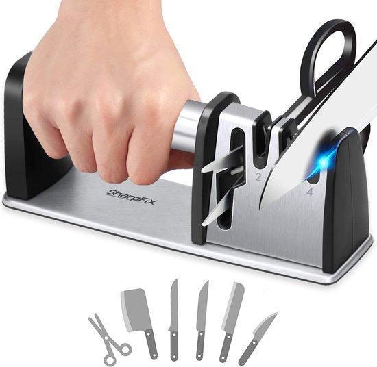 2dekans | SharpFix 4-in-1 Messenslijper Ultra – Anti Slip, Huis en Inrichting, Keuken | Keukenbenodigdheden, Ophalen of Verzenden