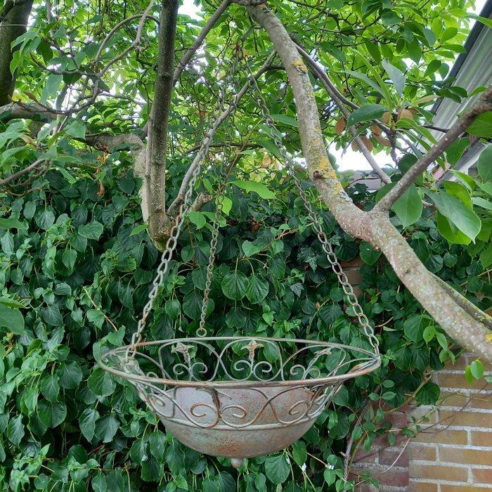Bloemen- of Planten Hangmand - 48 cm - Mand - Metaal, Antiek en Kunst, Curiosa en Brocante