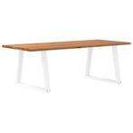 vidaXL Eettafel rechthoekig 240x100x74 cm massief eikenhout, Huis en Inrichting, Tafels | Eettafels, Verzenden, Nieuw