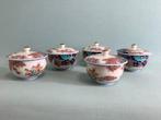 Ensemble de tasses avec couvercle Kutani - Porcelaine -, Antiek en Kunst