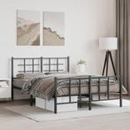 vidaXL Bedframe met hoofd- en voeteneinde metaal zwart, Huis en Inrichting, Slaapkamer | Bedden, Verzenden, Nieuw