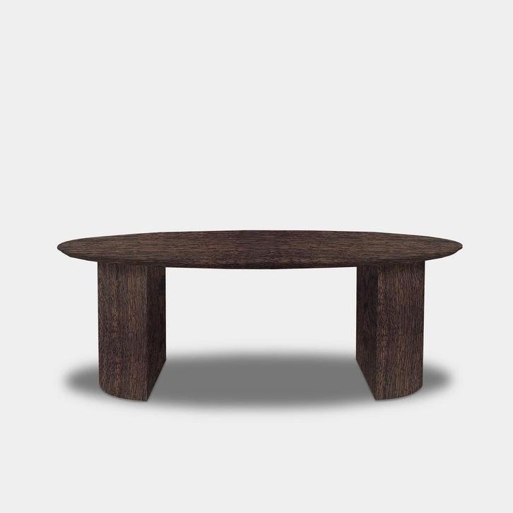Tafel Ovaal Eikenhout  Half Rond  200x100, Huis en Inrichting, Tafels | Eettafels