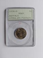 Verenigde Staten. Buffalo Nickel (5 cents) 1938-D PCGS MS65