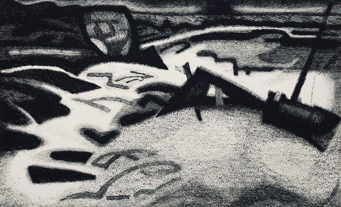 Jacques Ramondot (1928-1999) - Mollières - Eau-forte, Antiquités & Art, Antiquités | Autres Antiquités