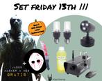 Halloweenset Friday 13th Rookmachine, Blacklight En Bliksem, Muziek en Instrumenten, Licht en Laser, Nieuw