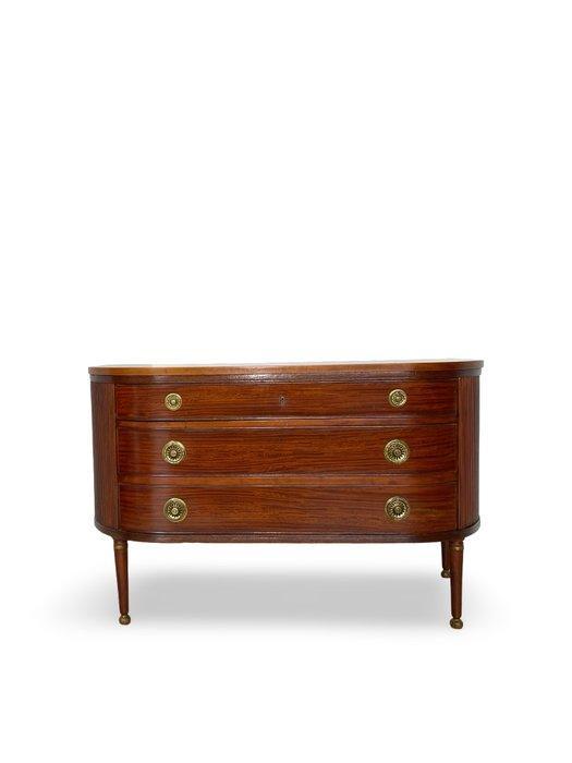 Commode - Noyer, Bois, Laiton, Ronce de noyer, Antiek en Kunst, Curiosa en Brocante