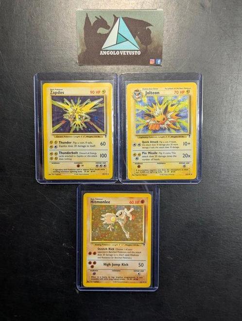 Pokémon - 3 Card - Hitmonlee, Jolteon, Zapdos Holo - WOTC -, Hobby en Vrije tijd, Verzamelkaartspellen | Pokémon