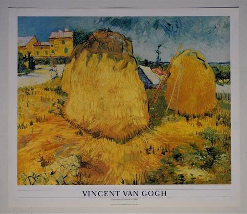 Vincent Van Gogh - HAYSTACKS IN PROVENCE - Original vintage, Antiek en Kunst, Kunst | Tekeningen en Fotografie