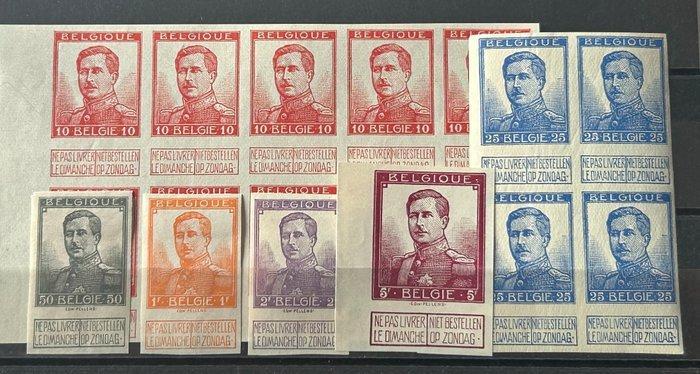 Belgique 1912 - Albert I Pellens - Sélection ONGETAND -, Postzegels en Munten, Postzegels | Europa | België