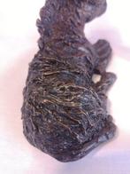 sculptuur, donkey lying down - 13 cm - Brons