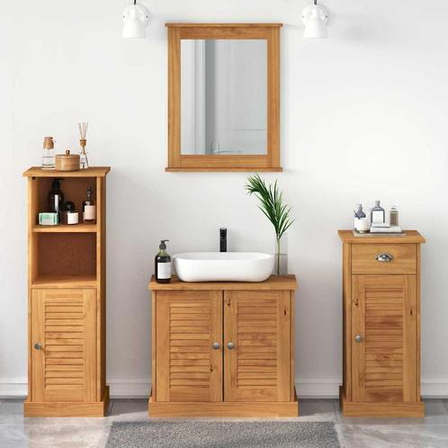 vidaXL Badkamermeubel Set met lade 4 pcs Honingbruin 37 x 34, Huis en Inrichting, Badkamer | Badkamermeubels, Nieuw, Verzenden