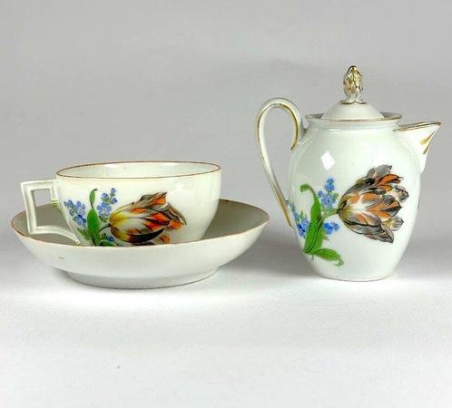 Meissen - Service à thé - Porcelaine Polychrome - Crémier, Antiek en Kunst, Antiek | Glaswerk en Kristal