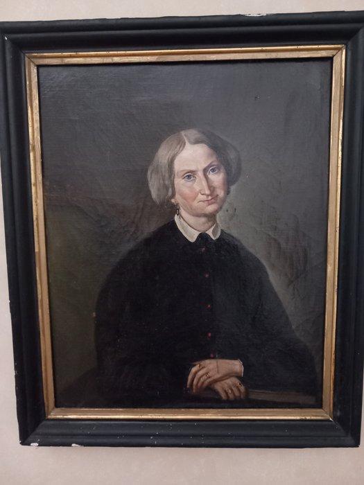 Italiaanse school (XIX) - Ritratto di donna, Antiek en Kunst, Kunst | Schilderijen | Klassiek