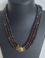 Collier - 14 carats Or jaune - Grenat facetté, Nieuw