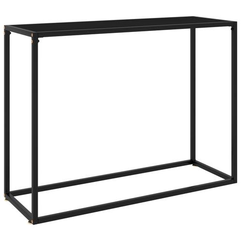 vidaXL Table console Noir 100x35x75 cm Verre trempé, Maison & Meubles, Tables | Tables de salon, Neuf, Envoi