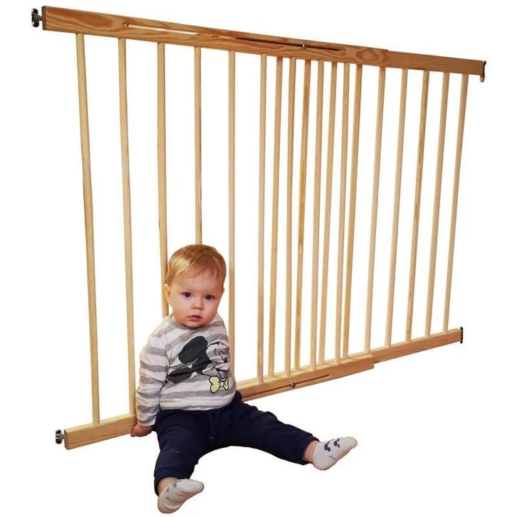 Verstelbaar traphekje voor huisdieren houten afzetting br..., Kinderen en Baby's, Traphekjes, 100 tot 115 cm, Nieuw, Hout, Schroefhekje