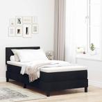 vidaXL Boxspring bed met matras met hoofdeinde Zwart 100 x, Verzenden, Nieuw
