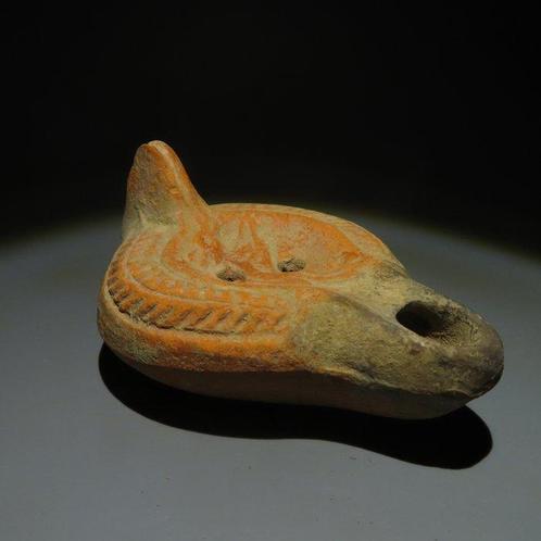 Laat-Romeins / Vroeg-Byzantijns Terracotta Olielamp. 4e-6e, Verzamelen, Mineralen en Fossielen