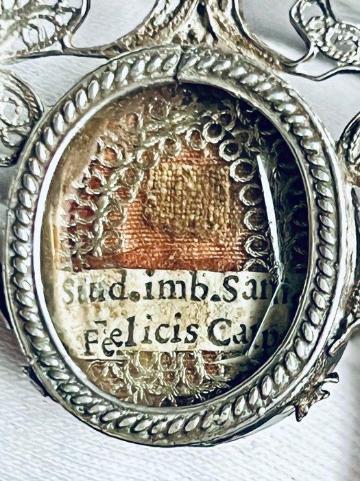 Reliekhouder - Zilver - 1850-1900 - Saint Félix de Cantalice, Antiek en Kunst, Kunst | Niet-Westerse kunst