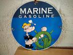 Marine gasoline - Reclamebord - Emaille
