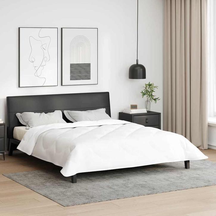 vidaXL Dekens & Deken Wit 200 x 220 cm Microvezel, Huis en Inrichting, Slaapkamer | Beddengoed, Nieuw, Verzenden