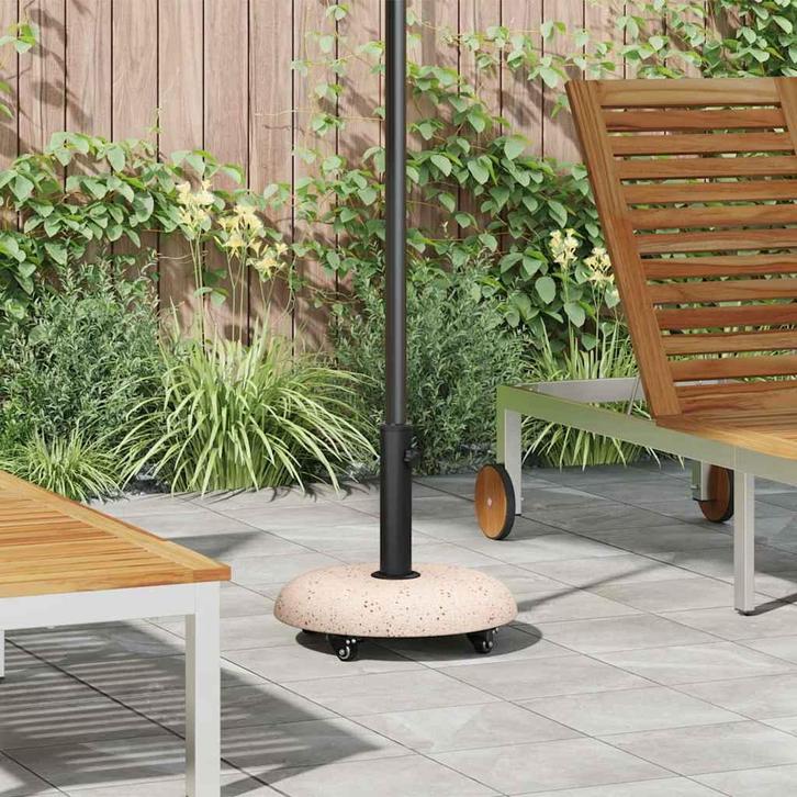 vidaXL Parasolvoet Geel en Zwart 45 x 45 x 40 cm Beton en, Tuin en Terras, Parasols, Nieuw, Verzenden