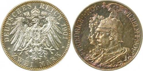 2 Mark Kaiserreich 1901a 200 Jahresf Pol Platte-, proof-..., Postzegels en Munten, Munten | Europa | Niet-Euromunten, België, Verzenden