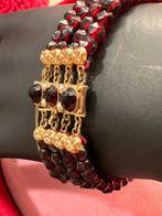 Armband - 14 karaat Geel goud Granaat - Granaat, Handtassen en Accessoires, Armbanden, Nieuw