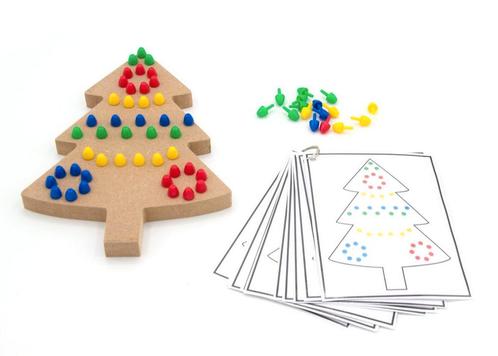 Houten Onderwijsmateriaal Kerstboom versieren, Kinderen en Baby's, Speelgoed | Educatief en Creatief, Nieuw, Ophalen of Verzenden