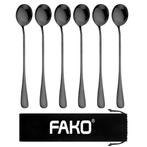 Fako Bijoux - 6 Lange Ronde Lepels - Latte Macchiato -, Verzenden, Nieuw