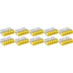 WAGO 5-polige Lasklem 0.5-2.5mm² Geel - 10 Stuks voor LED To, Bricolage & Construction, Verzenden