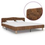 vidaXL Bedframe kunstsuède bruin 180x200 cm, Huis en Inrichting, Slaapkamer | Bedden, Verzenden, Nieuw