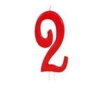 Rode Kaars 2 Jaar 12cm, Hobby en Vrije tijd, Verzenden, Nieuw