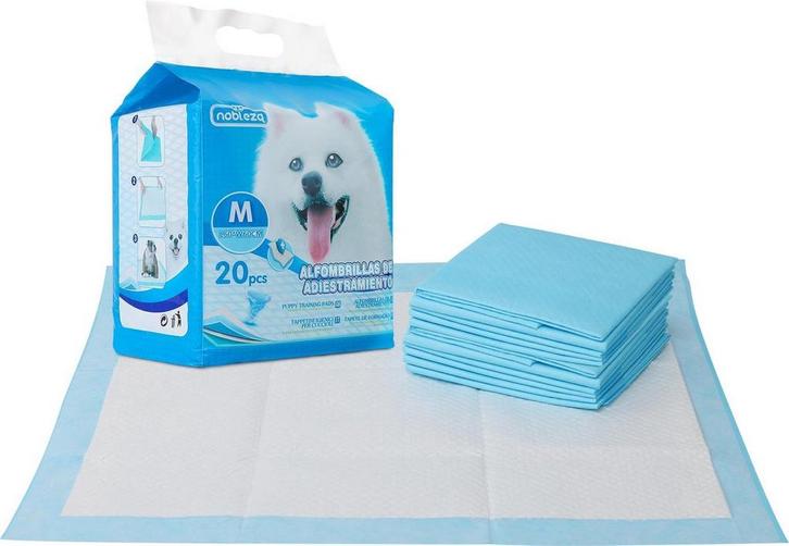 Nobleza Puppy training pads - 20 stuks - 60x60 cm - Training, Dieren en Toebehoren, Overige Dieren-accessoires, Verzenden