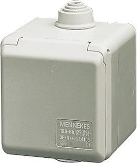 Mennekes Cepex CEE Wandcontactdoos - 4110, Doe-het-zelf en Bouw, Elektriciteit en Kabels, Verzenden