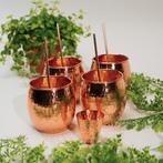 Puur koperen Moscow Mule set gehamerd 9-delig (met, Ophalen of Verzenden, Nieuw