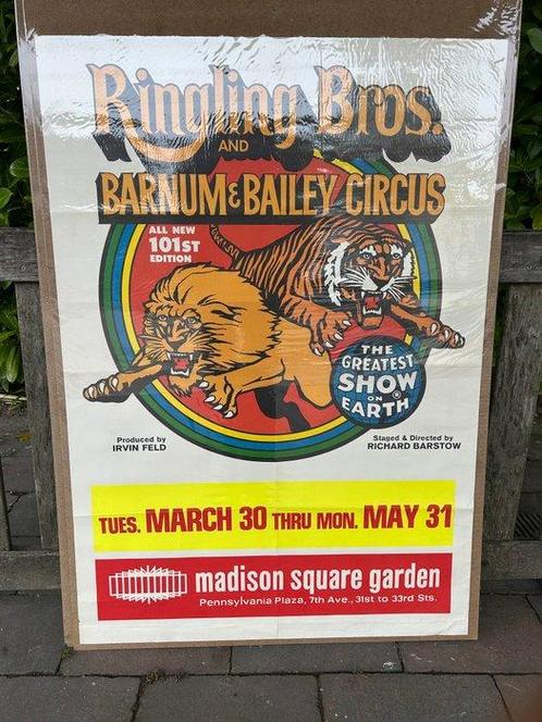Barnum & bailey circus - Circus Poster ringeling bros circus, Antiek en Kunst, Kunst | Tekeningen en Fotografie