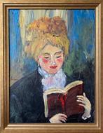 Edwin Kuipers - Freely to Renoir. The Reader (Young Woman, Antiquités & Art, Art | Peinture | Moderne
