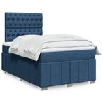 vidaXL Boxspring met matras stof blauw 120x200 cm, Verzenden, Nieuw