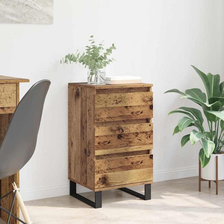 vidaXL Dressoir met lade Oud hout Bewerkt hout, Huis en Inrichting, Kasten | Dressoirs, Nieuw, Verzenden