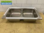 Plan de travail en acier inoxydable Double évier 120 x 70 cm, Articles professionnels, Horeca | Autre, Verzenden