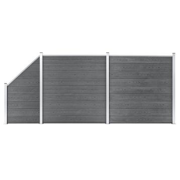 vidaXL Schuttingset 2 vierkant en 1 schuin 446x186 cm HKC, Tuin en Terras, Verzenden, Nieuw
