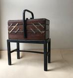 Boîte à couture - Bois - boîte à couture vintage, Antiquités & Art