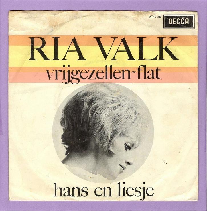 Ria Valk – Vrijgezellen-Flat / Hans En Liesje (1-7-Vinyl-Si, Cd's en Dvd's, Vinyl Singles, Ophalen of Verzenden