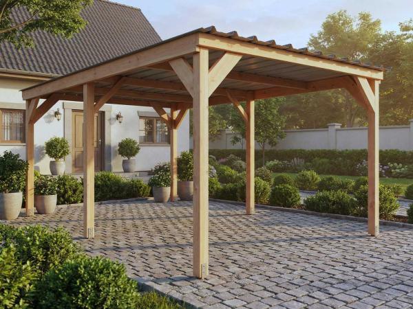 Veiling - Douglas overkapping 740x310x210 cm, Jardin & Terrasse, Verrières