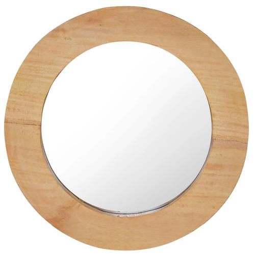 vidaXL Wandspiegel rond 40 cm teakhout, Maison & Meubles, Accessoires pour la Maison | Miroirs, Envoi