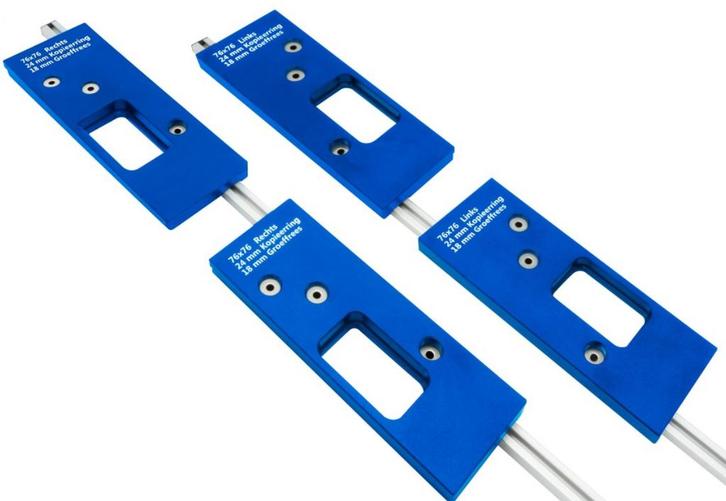 Freesmalset 4-delig voor scharnieren ronde hoek 76×76 mm, Doe-het-zelf en Bouw, Hang- en Sluitwerk, Klink of Kruk, Nieuw, Overige materialen