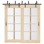 vidaXL Doos met onderdelen voor schuifdeur 213,5 cm staal, Doe-het-zelf en Bouw, Hang- en Sluitwerk, Verzenden, Nieuw