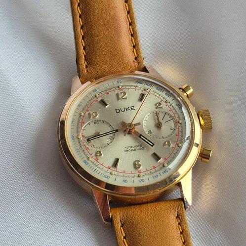 Duke chronograph - landeron 187 - Zonder Minimumprijs -, Handtassen en Accessoires, Horloges | Heren