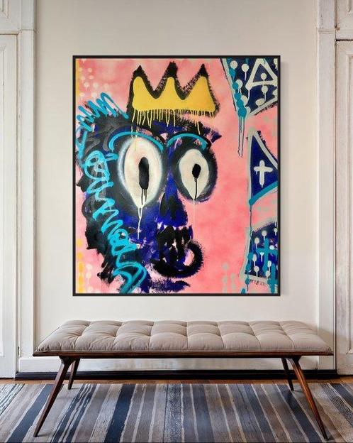 Timo Wedell (1994) - Pizza Gate Like Basquiat - XXL, Antiek en Kunst, Kunst | Schilderijen | Modern